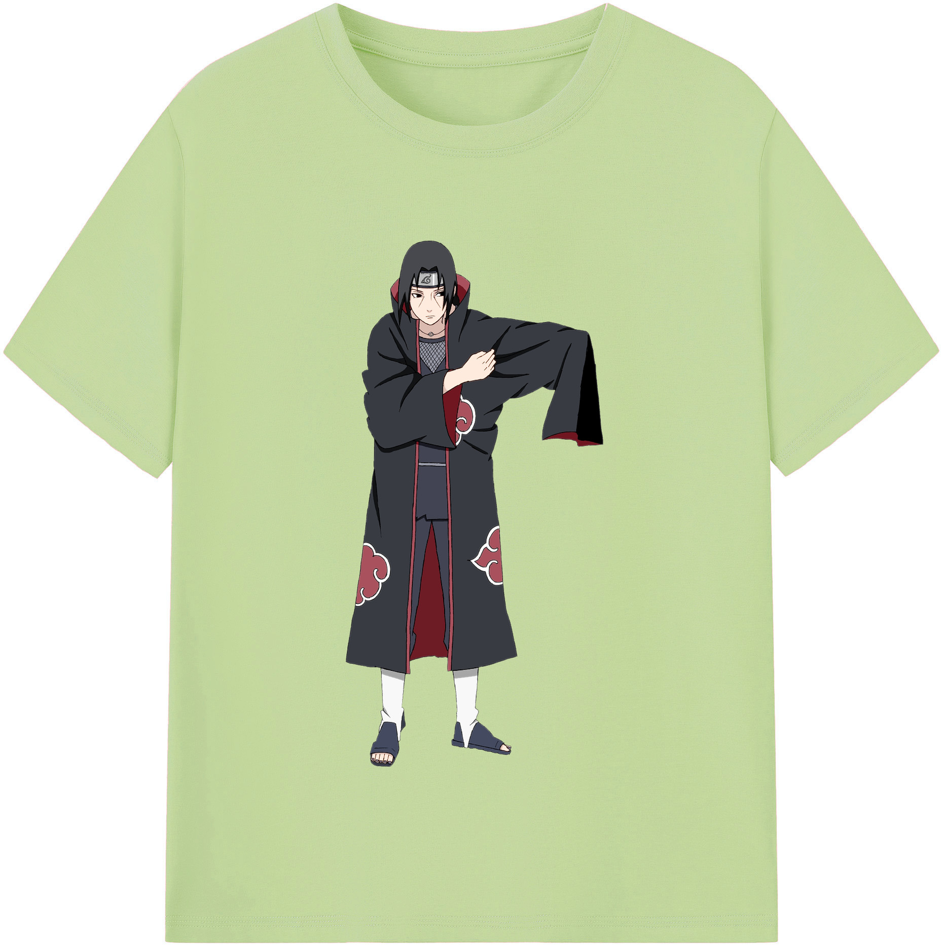 （画像用） NARUTO -ナルト- うちは イタチ Uchiha Itachi 綿100％半袖Tシャツ（フロントプリント）